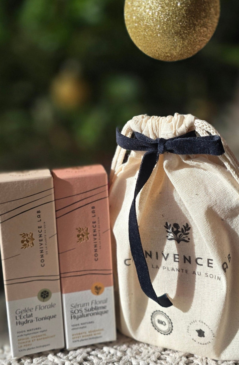 Coffret Visage - Booster Hydratation & Nutrition I Avec joli Pochon 100% Coton